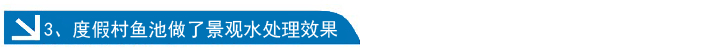 度假村做了景观水处理效果