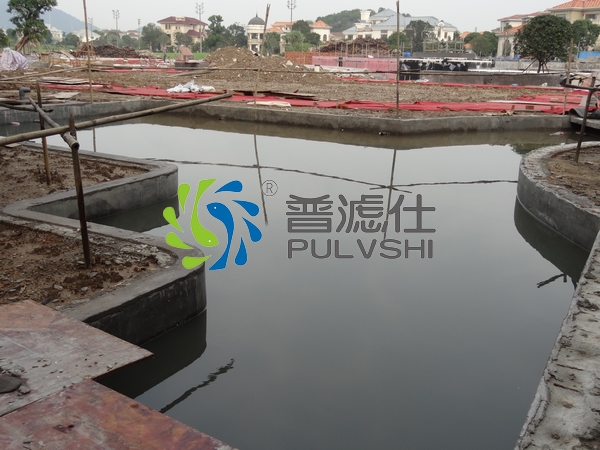 碧桂园郭总景观水处理工程泡池阶段